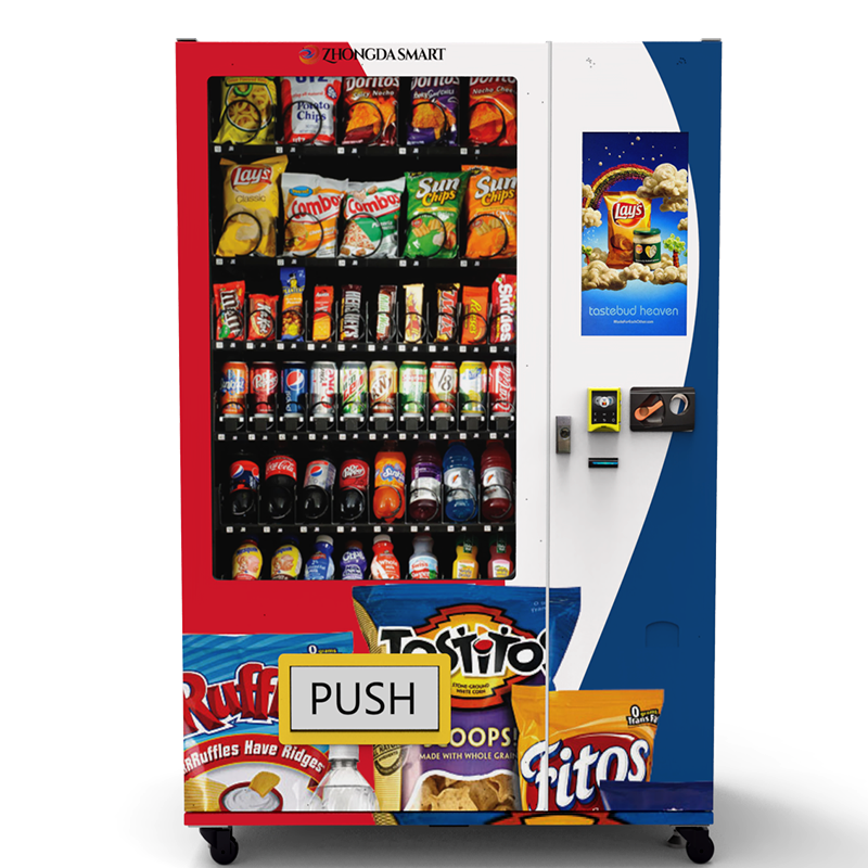 22' Europe Snacks and Beverage Vending Machine Touch Screen Refrigeration Food，Drink Vending Ma