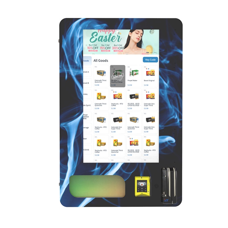 Wall-mounted vending machine