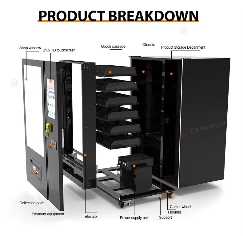 Safe delivery smart vending machine front view