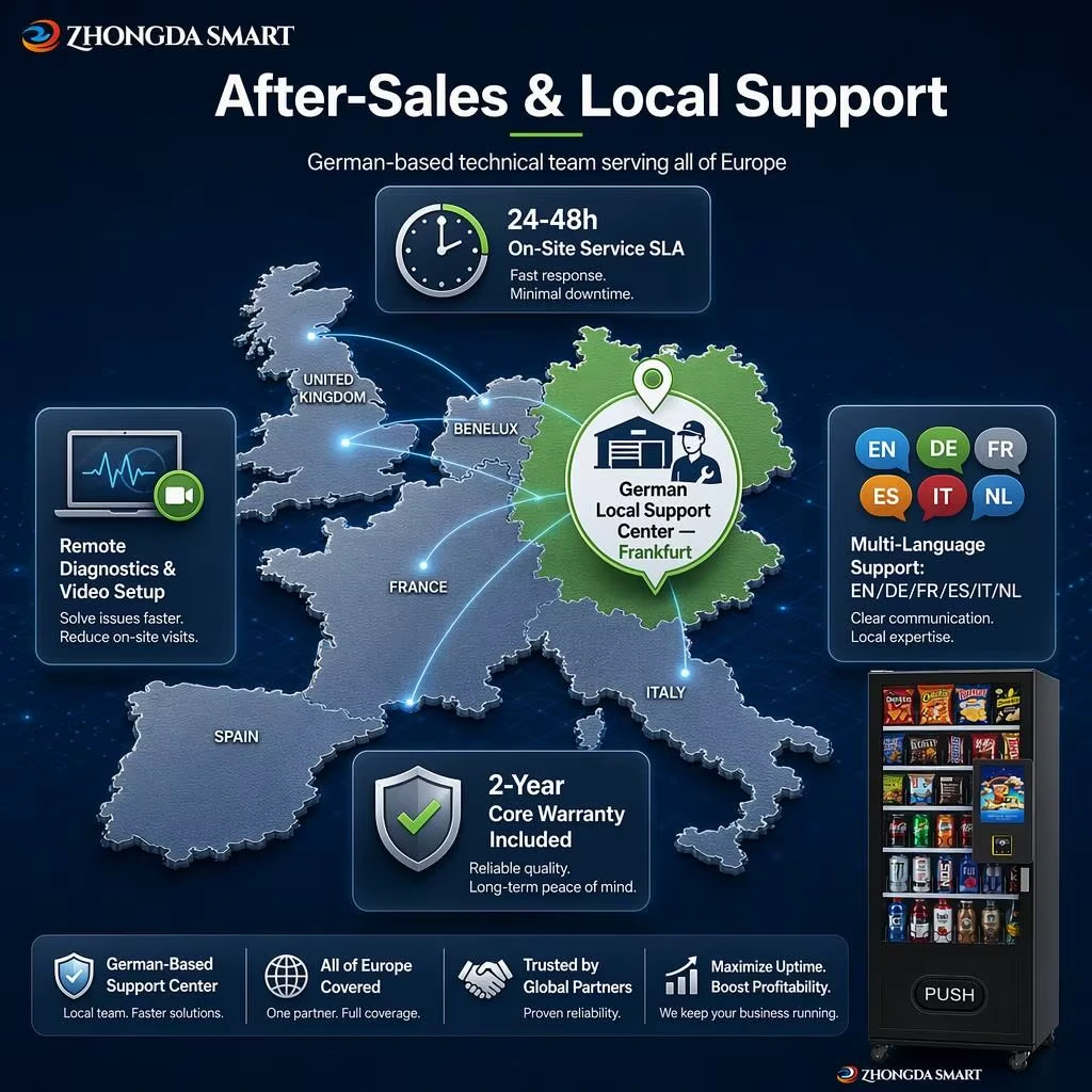 Zhongda Smart after-sales and local vending machine support